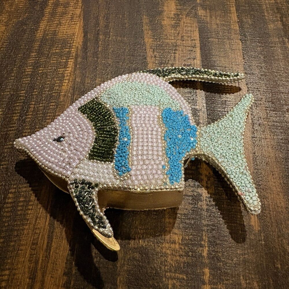 Cracker Barrel Beaded Tropical Fish - Picture 3 of 5